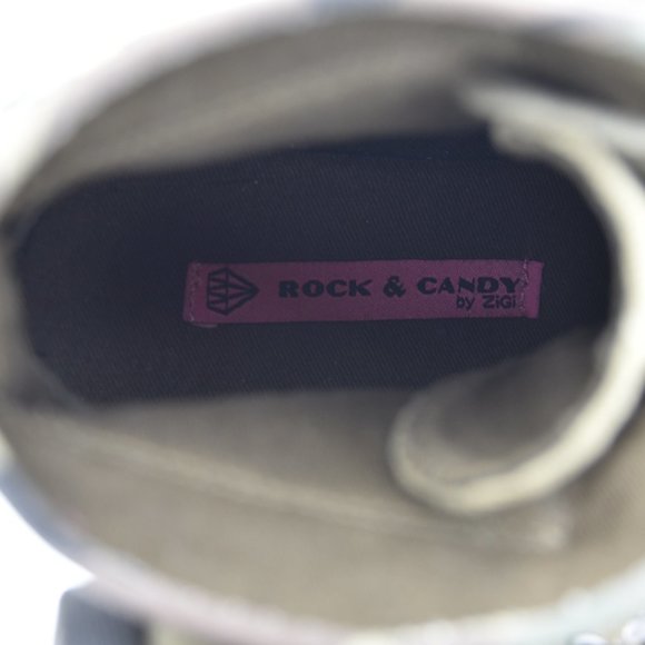 NWOT Rock & Candy by ZiGi Green Camouflage Spraypaint Boots, Women's Size 6.5 - Picture 11 of 13